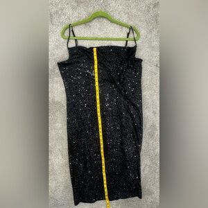 BCBG Black Sequin Midi Dress